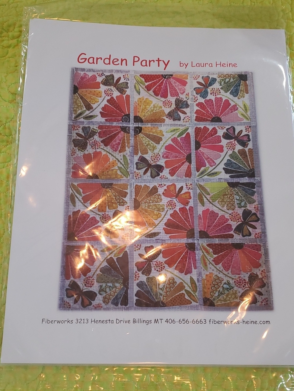 Garden Party Quilt Pattern by - Bright Multi-Color Floral